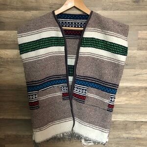 Handmade Boho Cotton Wool Blend Unisex Vest